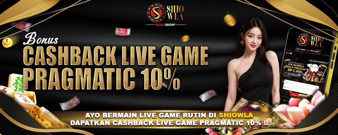 CASHBACK LIVE GAME PRAGMATIC PLAY 10% (BONUS HARI JUMAT)